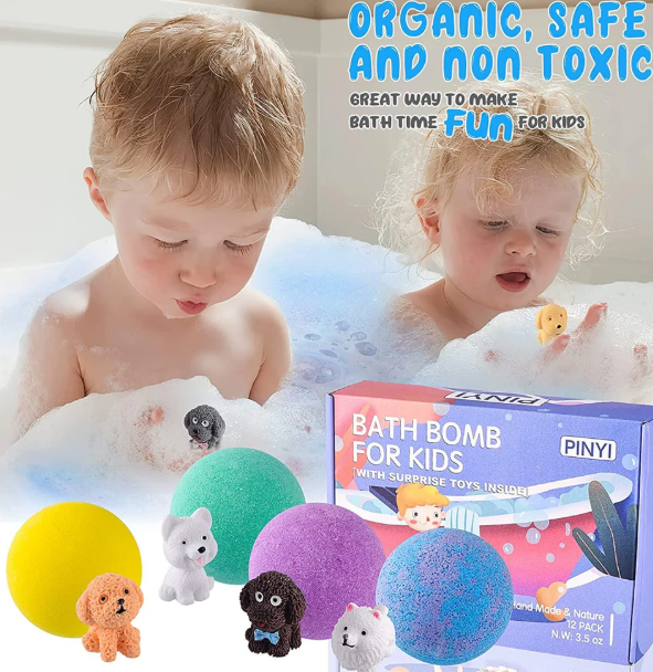 Bath Bombs for Kids with Toys Inside