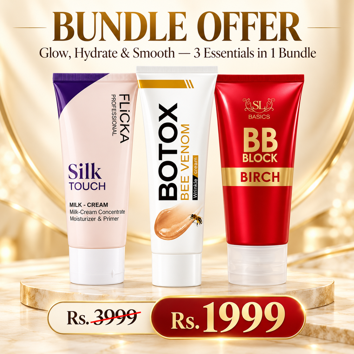 3-in-1 Beauty Bundle | Flicka + BB Block Cream + Botox Cream