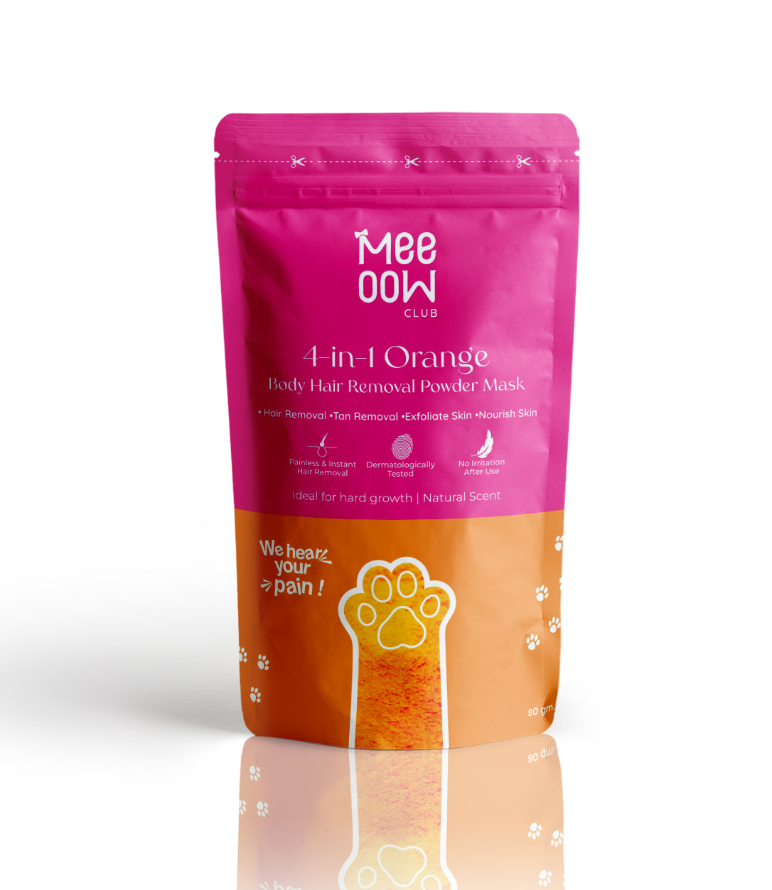 Orange Body Hair Removal Wax Powder Mask