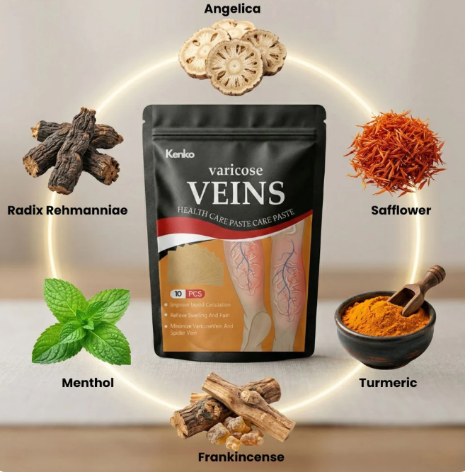 Kenko Spider & Varicose Vein Patches | Herbal Therapy For Fatigue & Vein Health